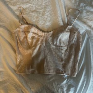 Gold Snake Skin Print Forever 21 Corset top/Size Small